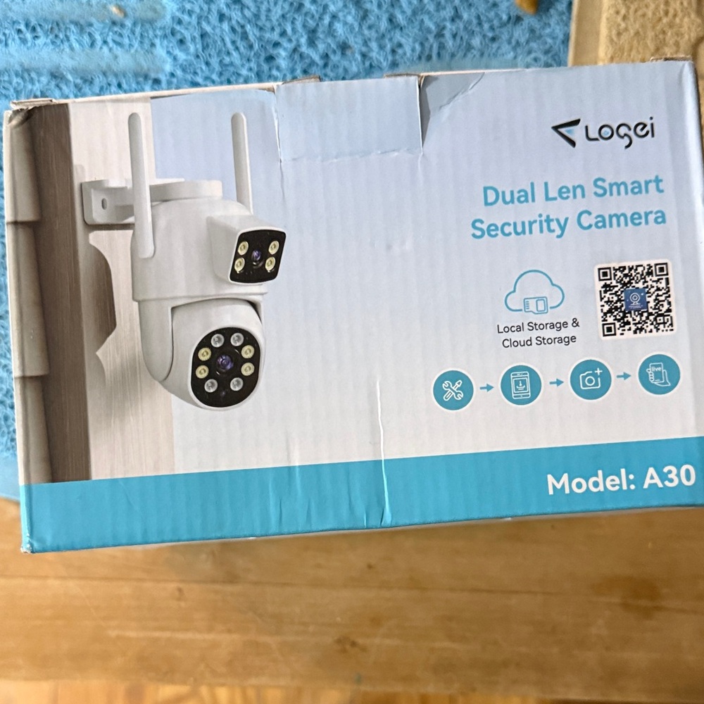 Dual Lens Smart Security Camera - White NIB - Picture 3 of 3